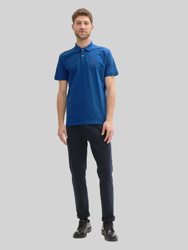 Tom Tailor Piqué Poloshirt aus Baumwolle - Advanced Blue Tom Tailor Piqué Poloshirt aus Baumwolle - Advanced Blue