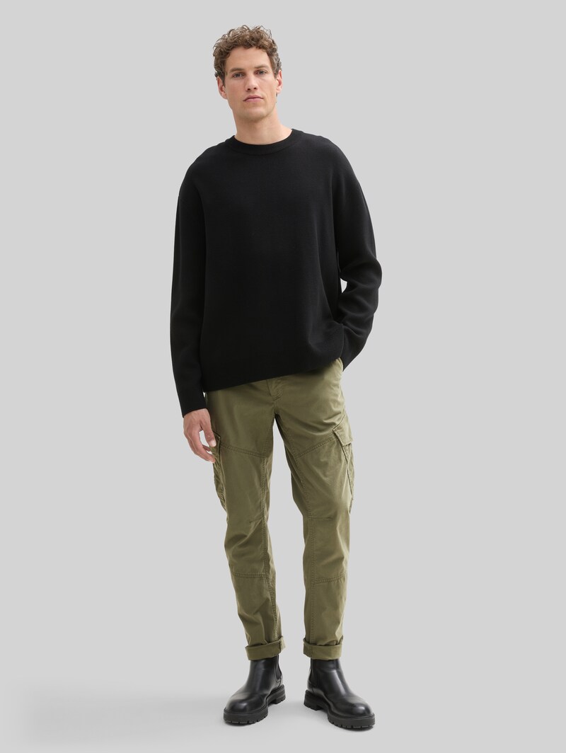 Tom Tailor Regular Tapered Cargo Hose - Dusty Olive Green
