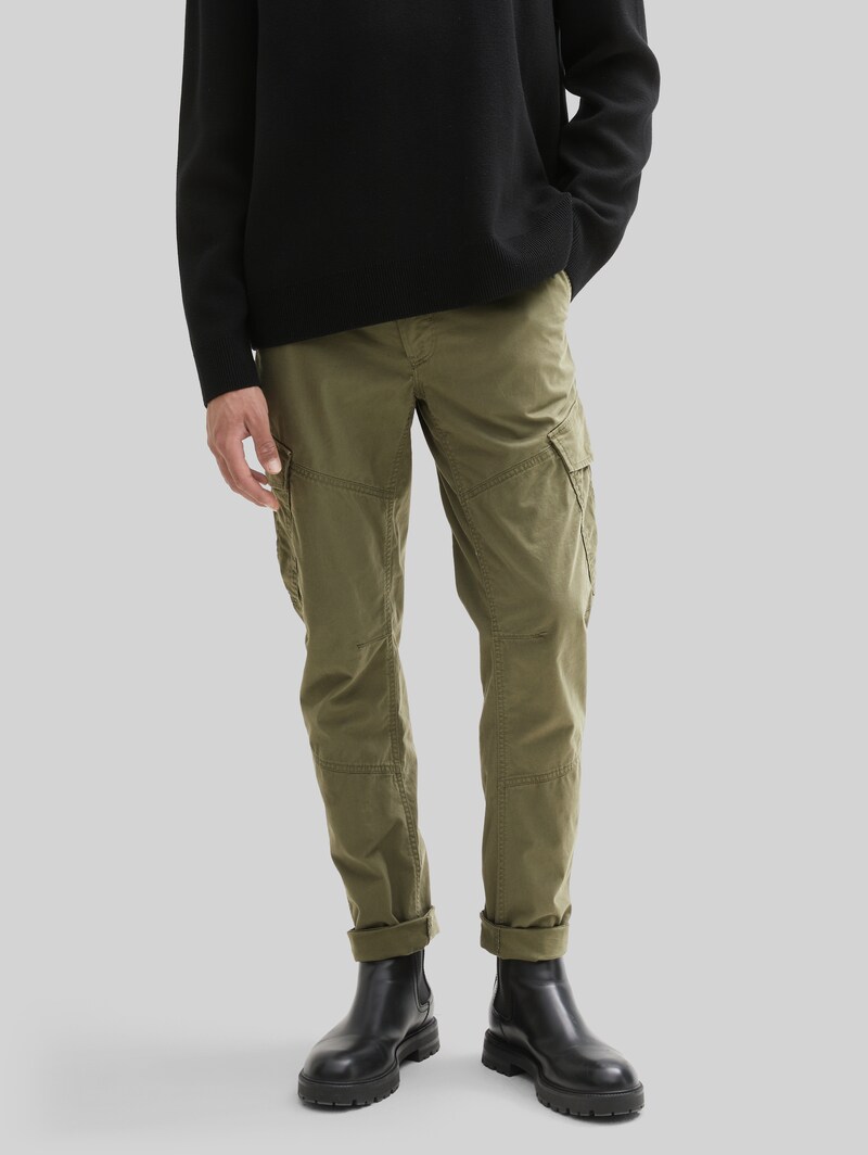 Tom Tailor Regular Tapered Cargo Hose - Dusty Olive Green