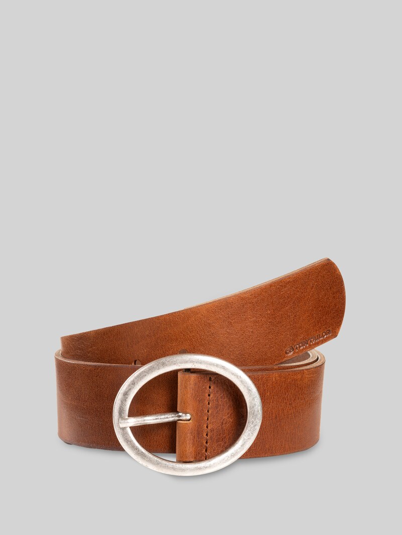 Tom Tailor TTRUBY Ledergürtel mit ovaler Dornschließe - Light Brown Uni