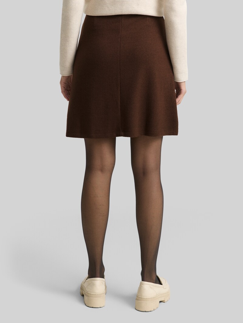 Tom Tailor Cosy Rock in Melange-Optik - Dark Pecan Brown Melange Tom Tailor Cosy Rock in Melange-Optik - Dark Pecan Brown Melange