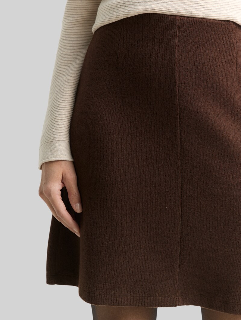 Tom Tailor Cosy Rock in Melange-Optik - Dark Pecan Brown Melange