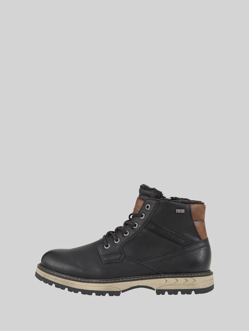 Tom Tailor Wasserdichte Schnürstiefeletten - Black