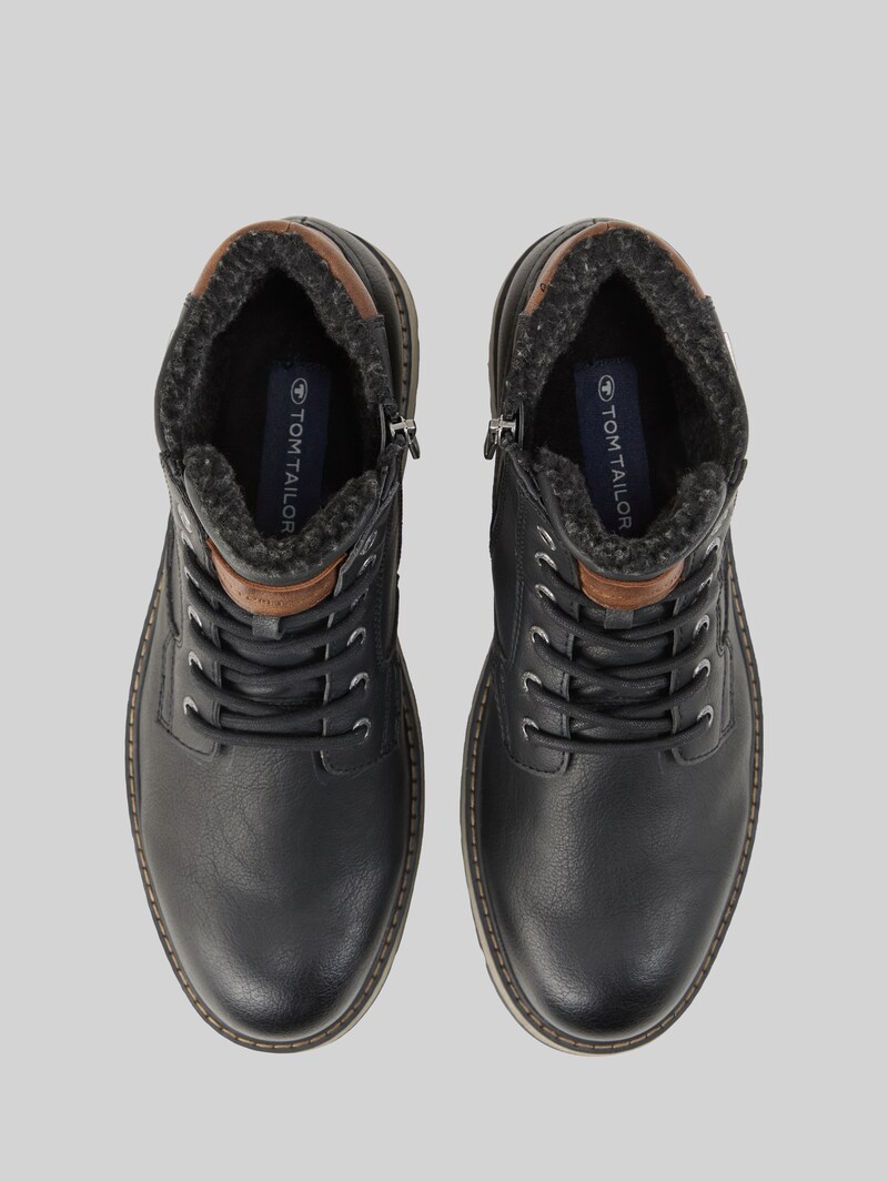 Tom Tailor Wasserdichte Schnürstiefeletten - Black