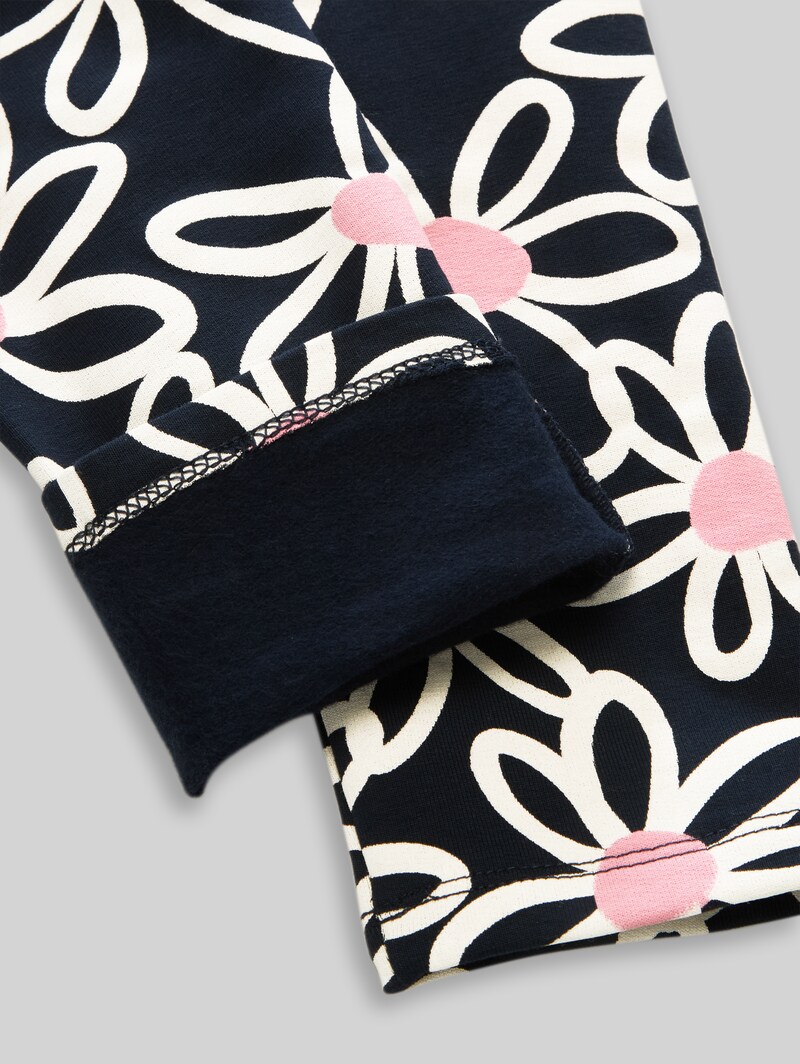 Tom Tailor Leggings mit Allover-Print - Dark Blue Big Daisy Print