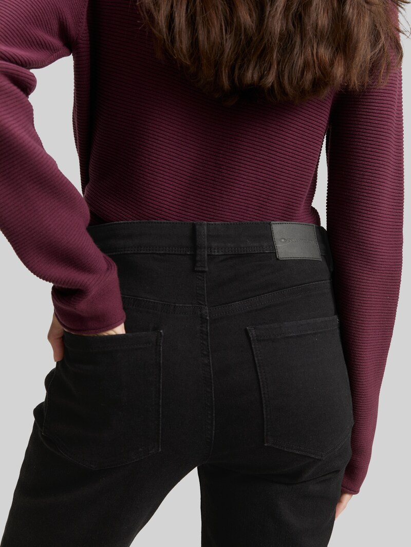 Tom Tailor TTELVA STRAIGHT High Waist Jeans - Black Denim