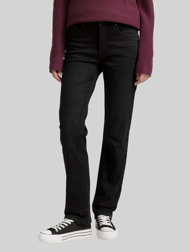 Tom Tailor TTELVA STRAIGHT High Waist Jeans - Black Denim