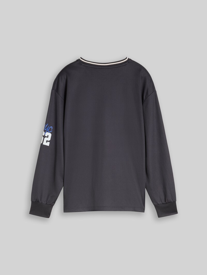 Tom Tailor Oversize Trikot Langarmshirt - Coal Grey Tom Tailor Oversize Trikot Langarmshirt - Coal Grey