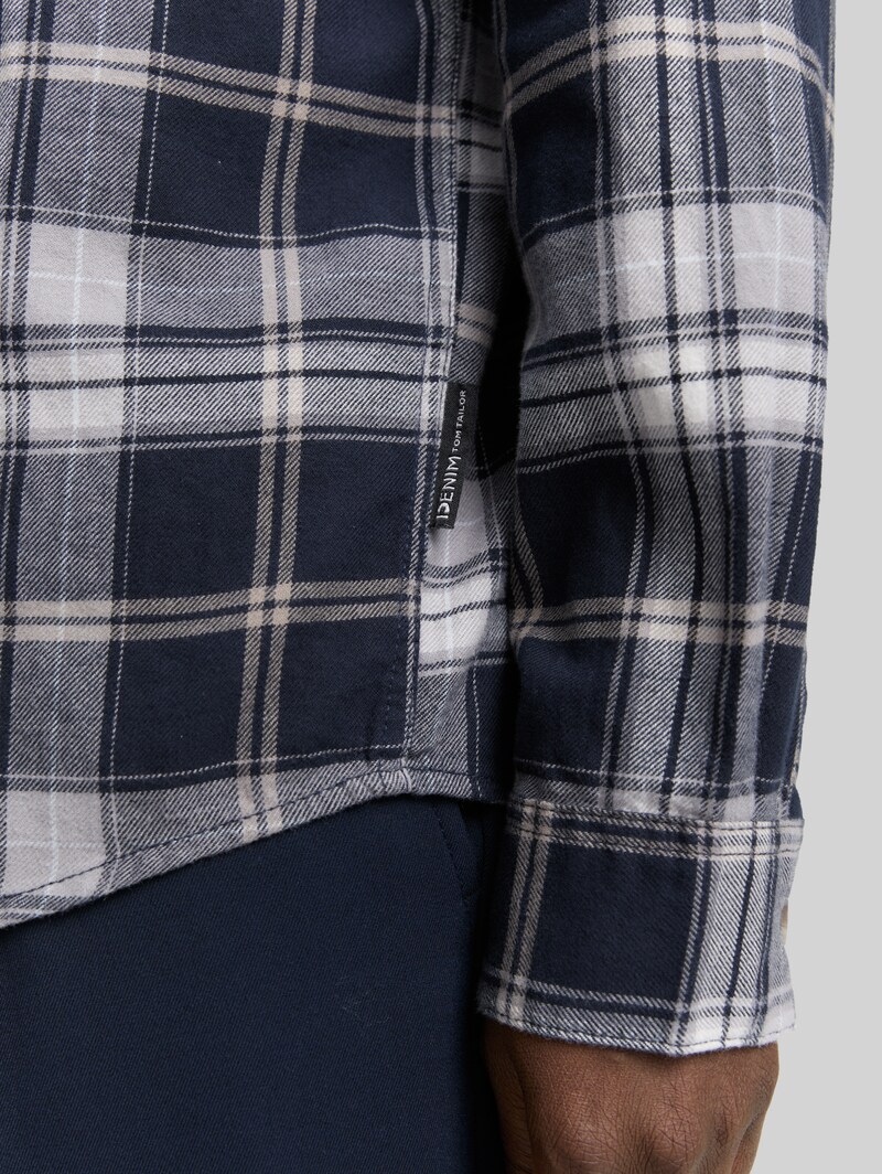 Tom Tailor Relaxed Fit Hemd mit Karomuster - Navy Check