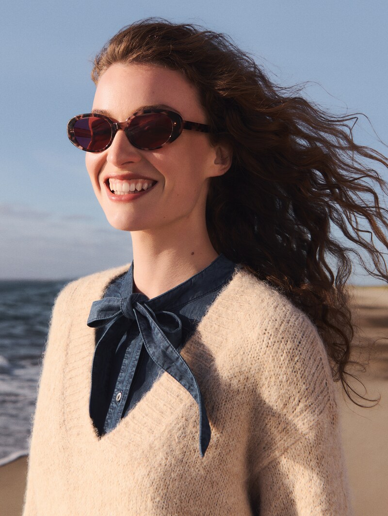 Tom Tailor Feminine Sonnenbrille mit Verlaufsgläsern UV400 - Red / Rose / Violet