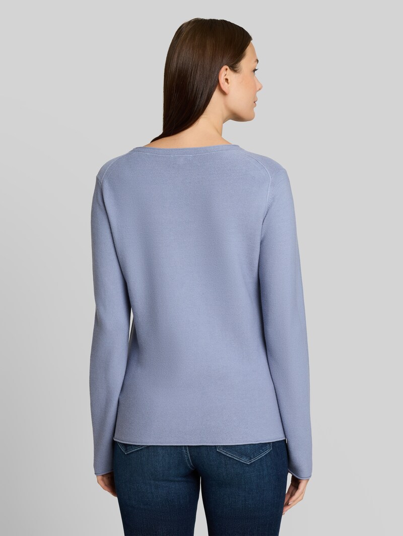 Tom Tailor Strickpullover aus Baumwolle - Fern Blue