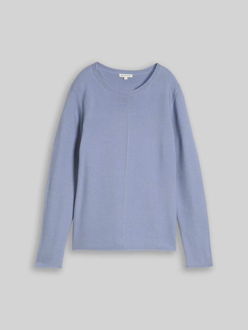 Tom Tailor Strickpullover aus Baumwolle - Fern Blue