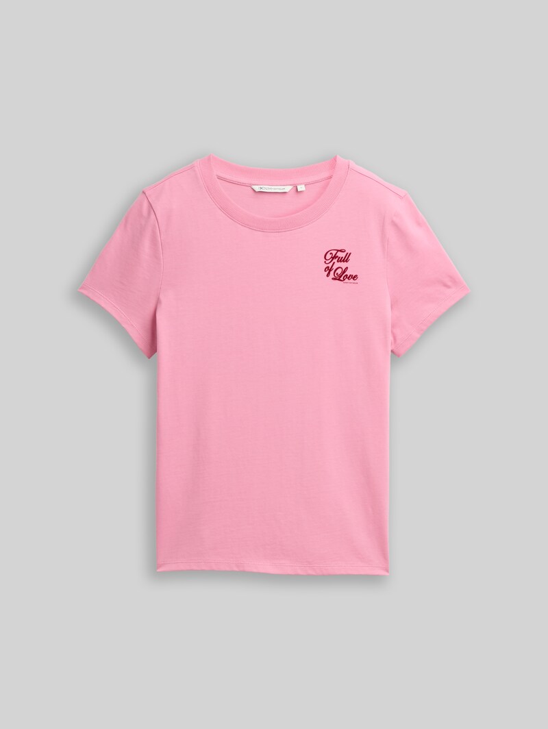 Tom Tailor T-Shirt aus Baumwolle - Soft Blush Rose