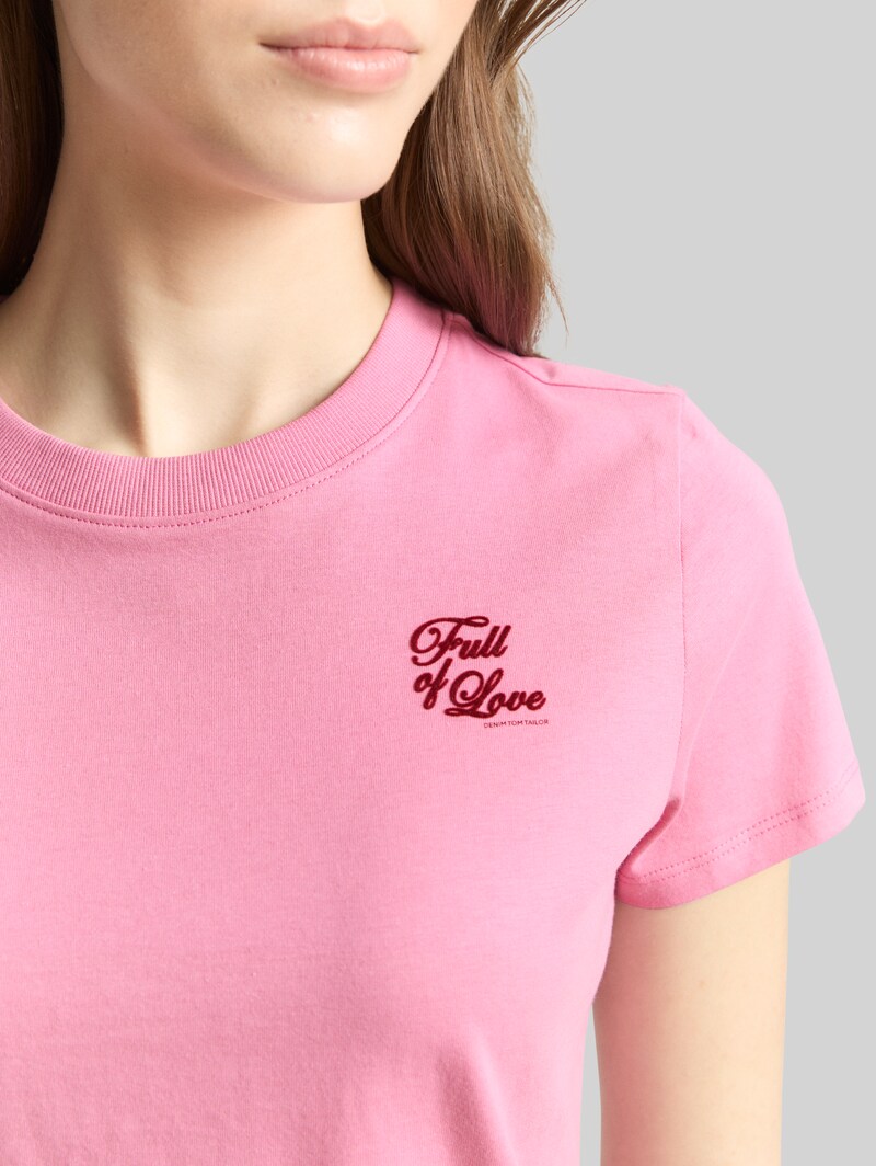 Tom Tailor T-Shirt aus Baumwolle - Soft Blush Rose
