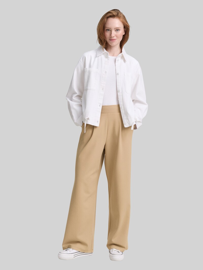 Tom Tailor Wide Leg Hose - Tan Brown