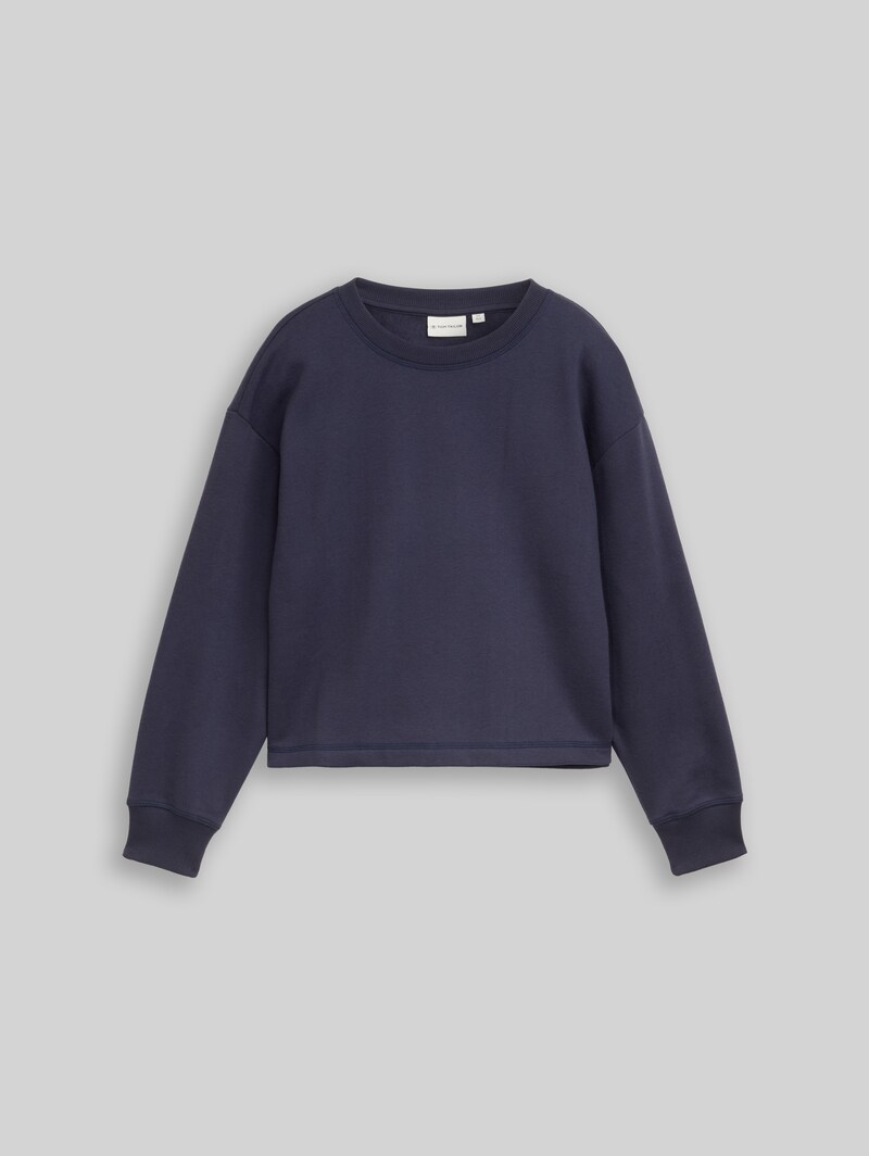Tom Tailor Sweatshirt mit Schriftzug - Parisien Night Blue