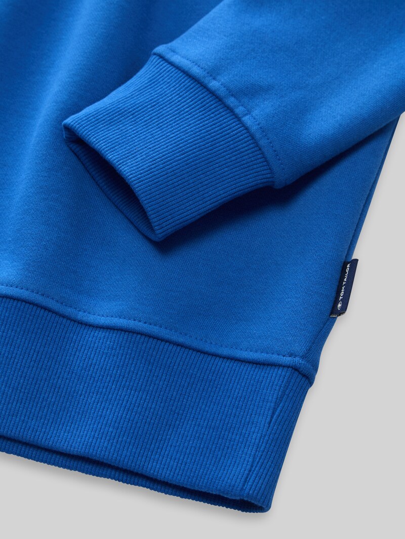 Tom Tailor Basic Sweatshirt mit Print - Soft Sapphire Blue