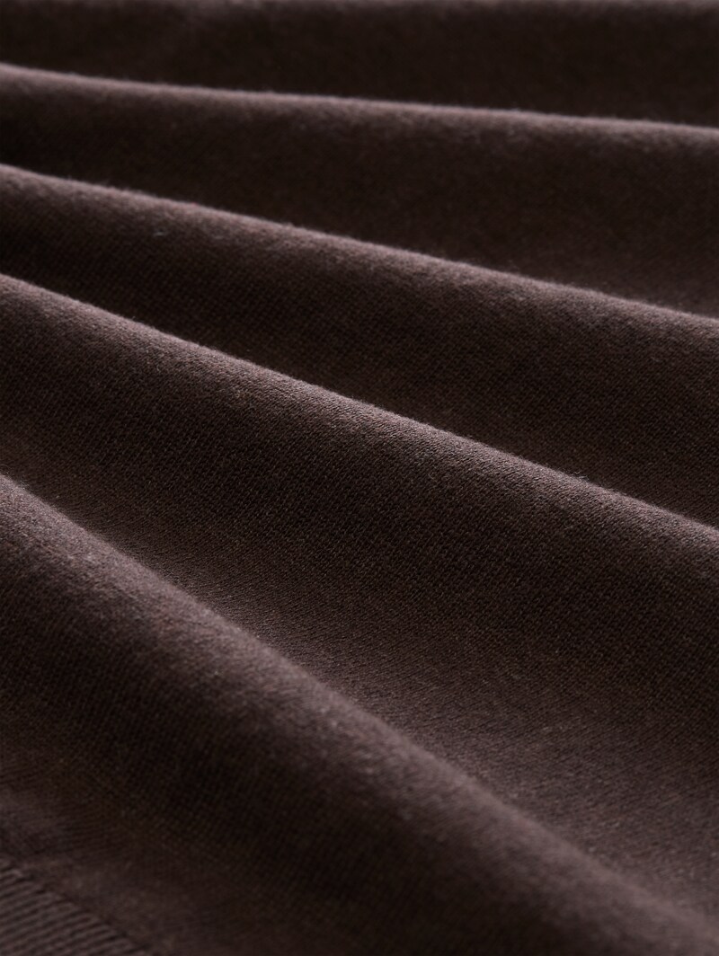 Tom Tailor Basic Strickpullover aus Baumwolle - Dark Chocolate Brown Melange