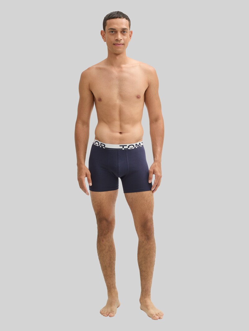 Tom Tailor Mittellange Boxershorts im 2er-Pack - Blue-dark-solid