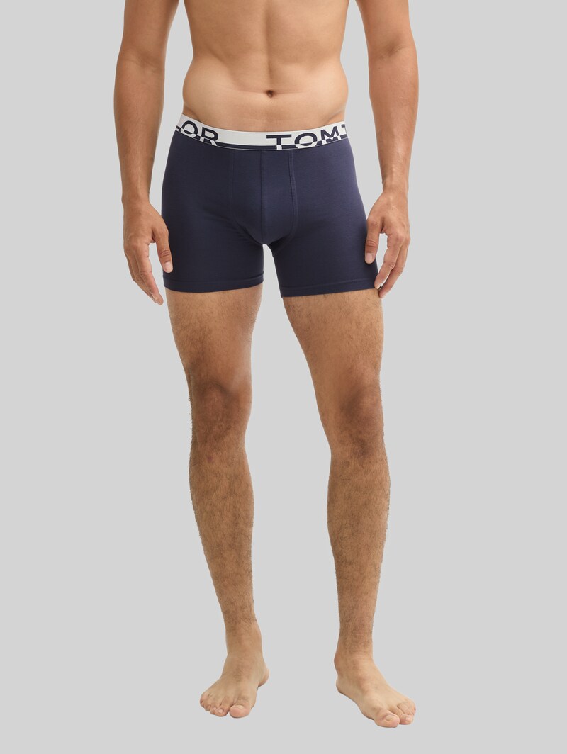 Tom Tailor Mittellange Boxershorts im 2er-Pack - Blue-dark-solid