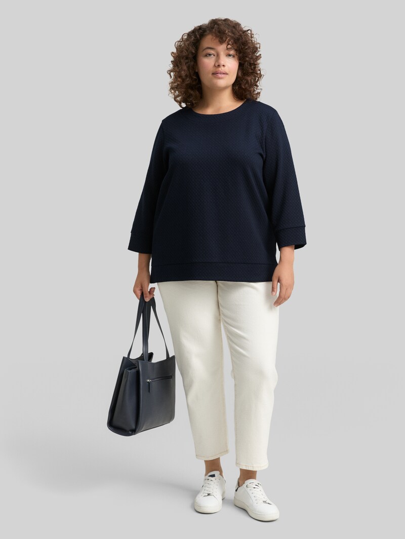 Tom Tailor Plus Size - Boxy Fit Sweatshirt - Sky Captain Blue