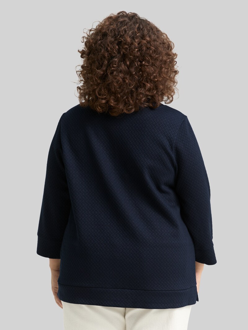 Tom Tailor Plus Size - Boxy Fit Sweatshirt - Sky Captain Blue