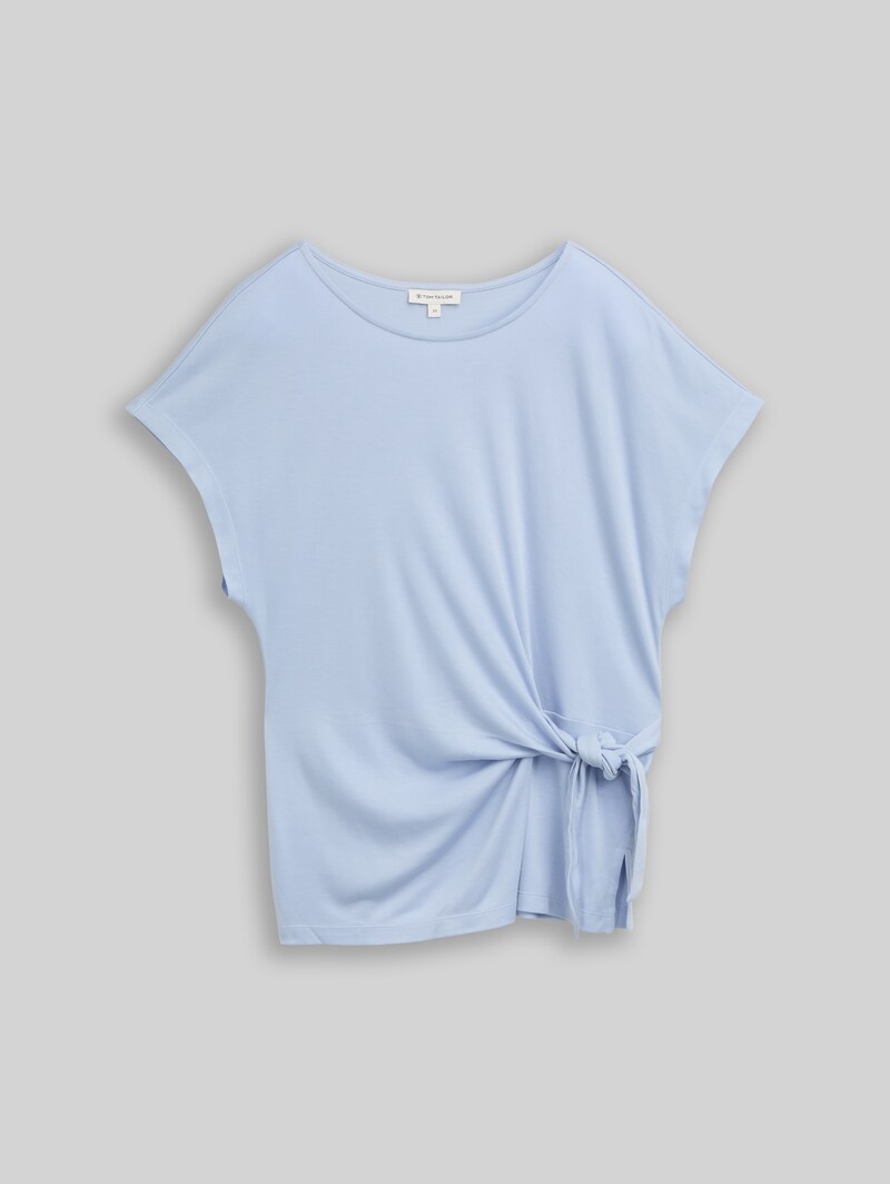 Tom Tailor T-Shirt mit Knotendetail - Kentucky Blue