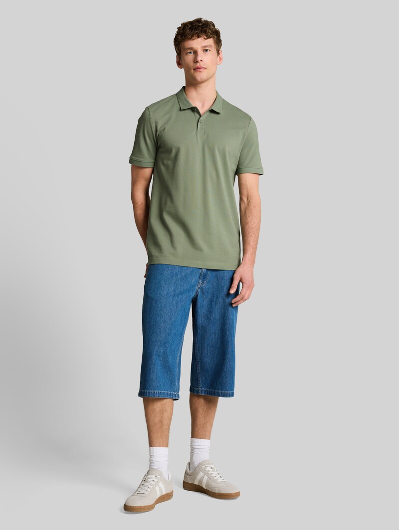 Tom Tailor Piqué Poloshirt aus Baumwolle - Soft Sage