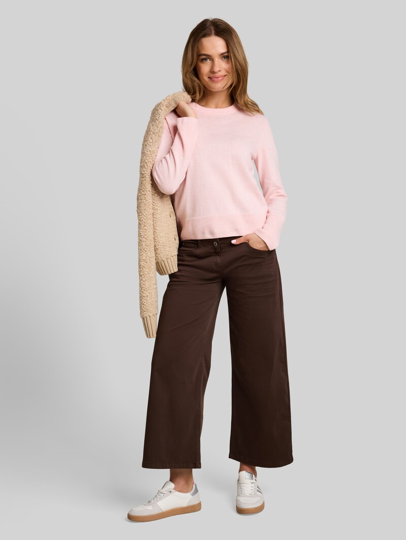 Tom Tailor Strickpullover mit Kaschmir-Anteil - Light Pastel Pink Melange
