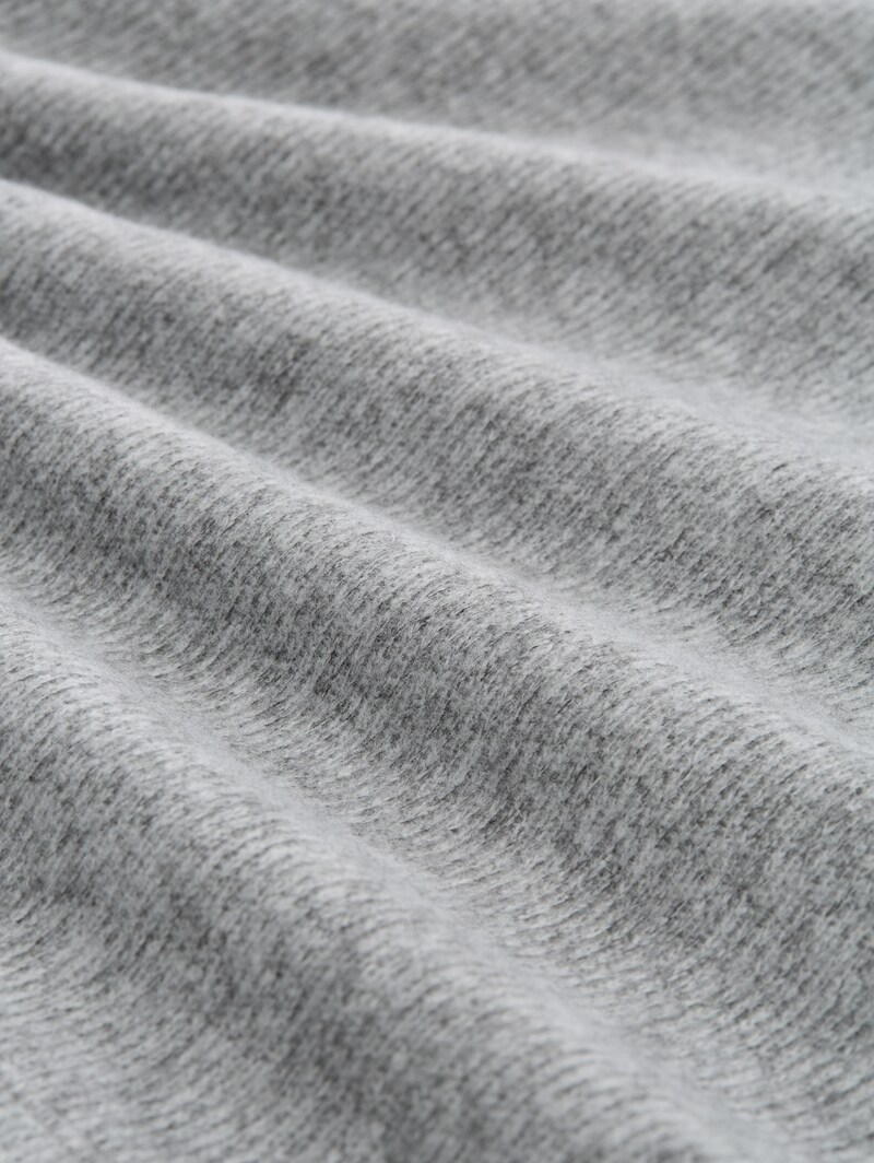 Tom Tailor Loose Fit Sweatshirt mit Rollkragen - Medium Silver Grey Melange