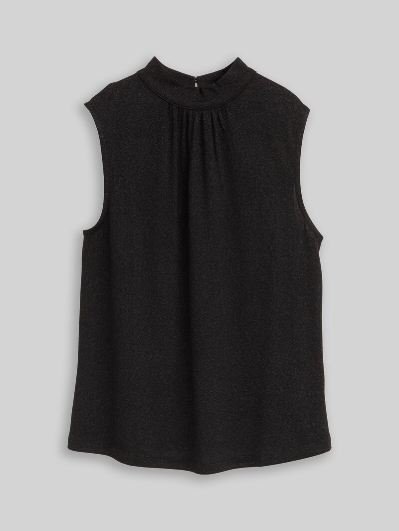 Tom Tailor Top mit Glitzer-Effekt - Deep Black