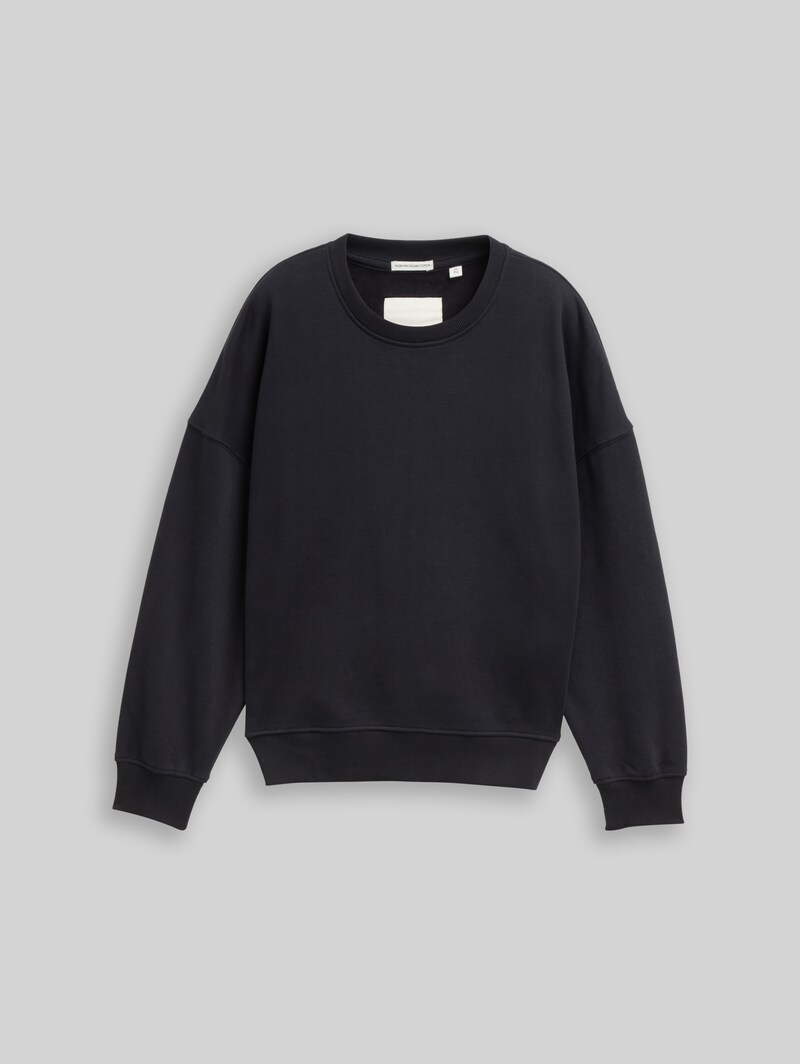 Tom Tailor Oversize Sweatshirt mit Rückenprint - Heavy Black