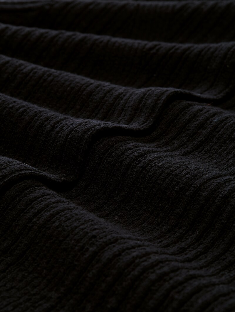 Tom Tailor Cardigan mit Rippstruktur - Deep Black