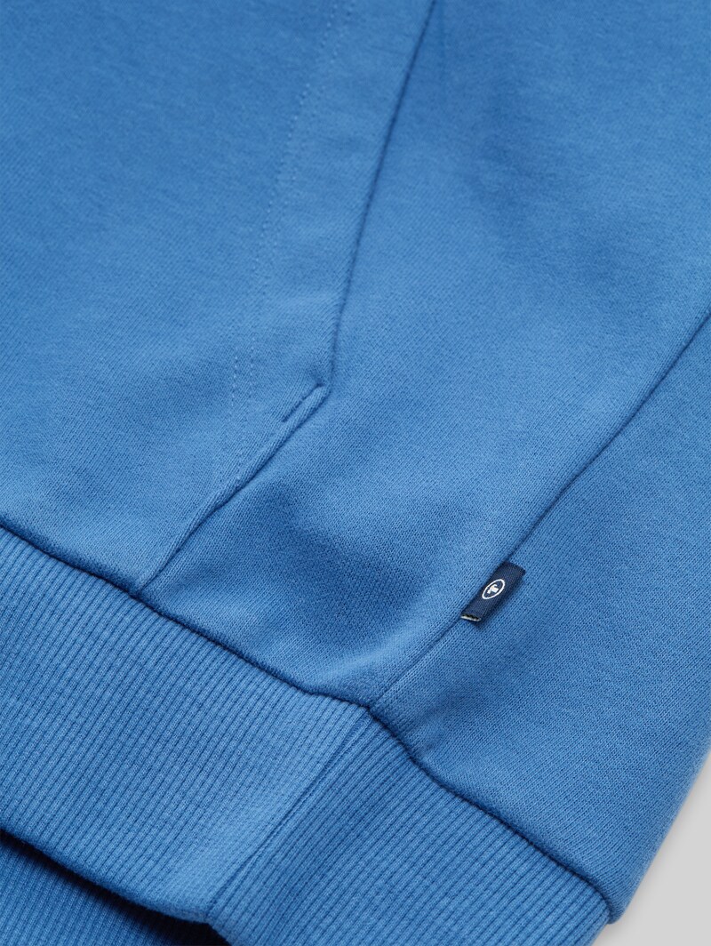 Tom Tailor Oversize Hoodie Sweatshirt mit Rückenprint - Federal Blue