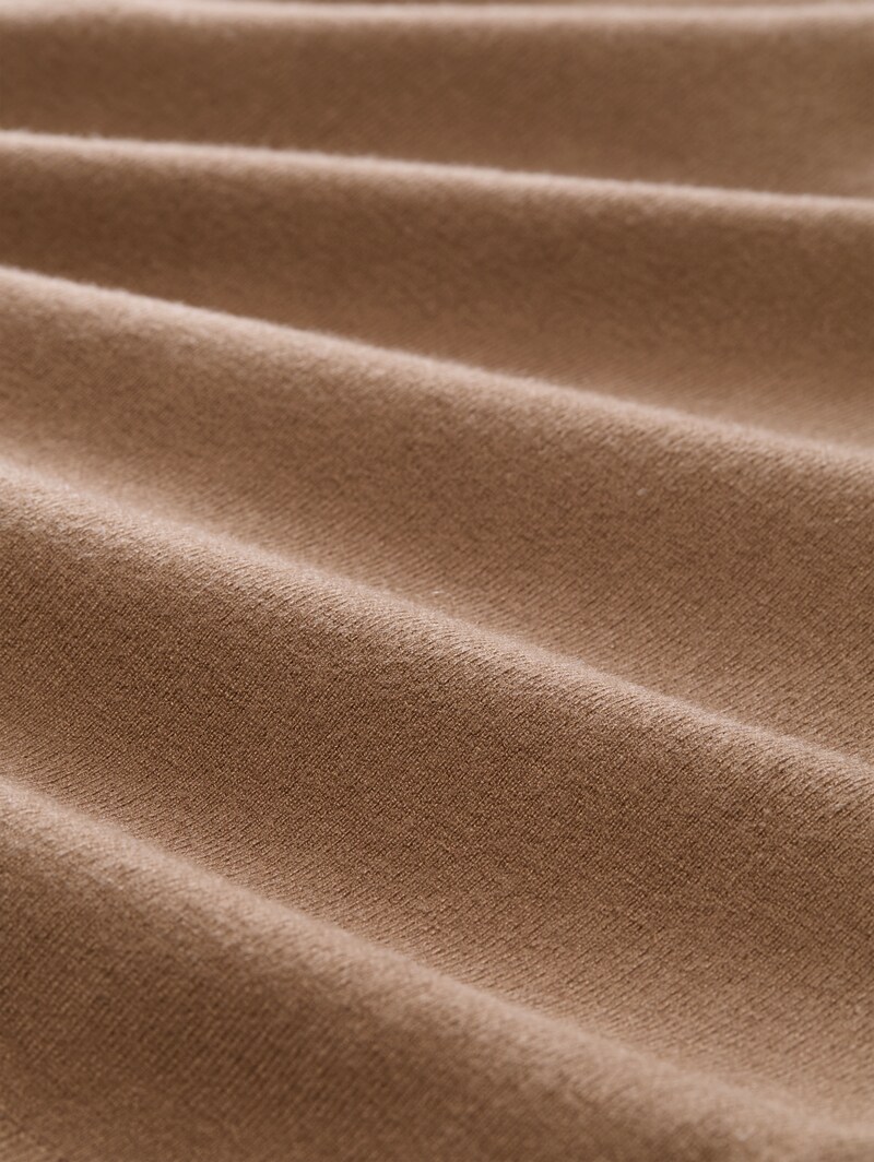 Tom Tailor Relaxed Fit Troyer Strickpullover - Malt Brown