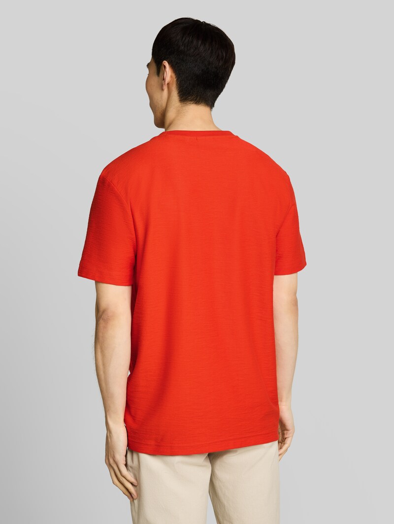 Tom Tailor T-Shirt mit Stickerei - Orange Red