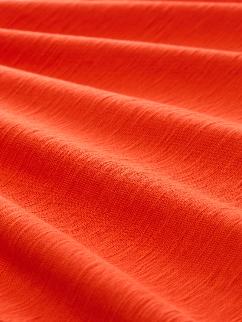 Tom Tailor T-Shirt mit Stickerei - Orange Red