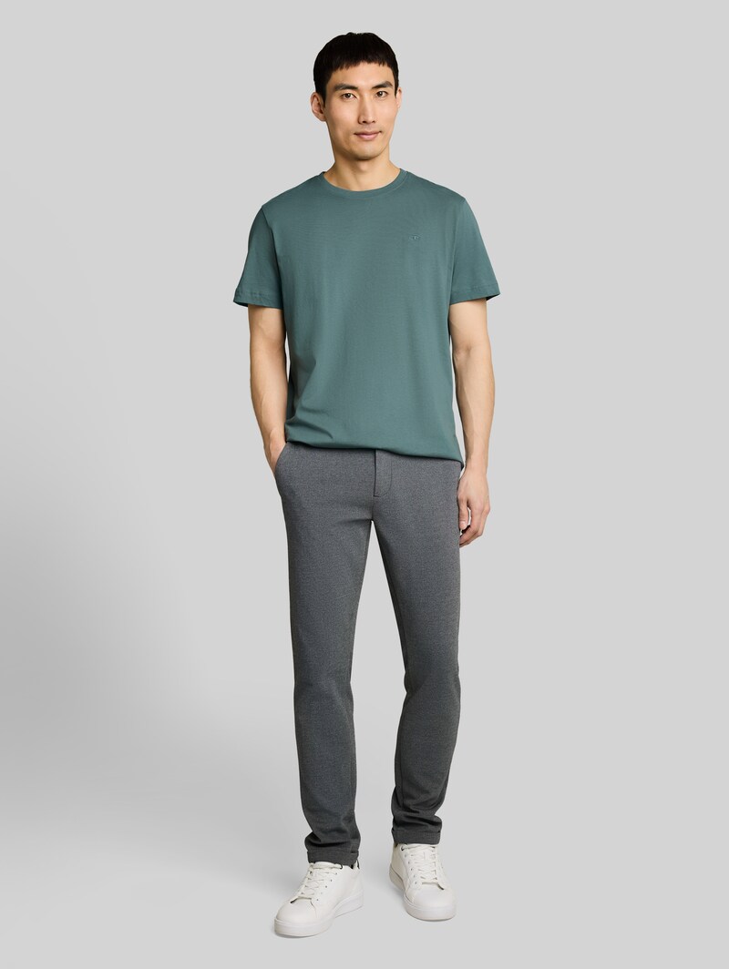 Tom Tailor T-Shirt mit Logo-Stickerei - Deep Bluish Green