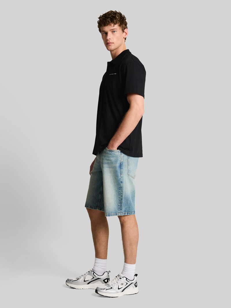 Tom Tailor Relaxed Fit Poloshirt aus Baumwolle - Black