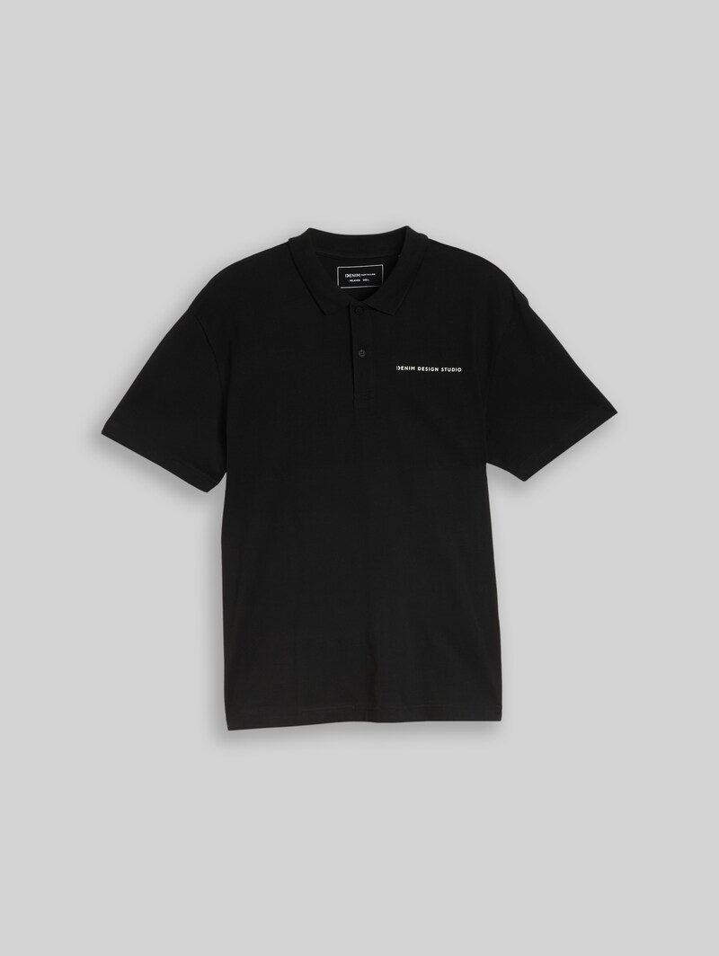 Tom Tailor Relaxed Fit Poloshirt aus Baumwolle - Black