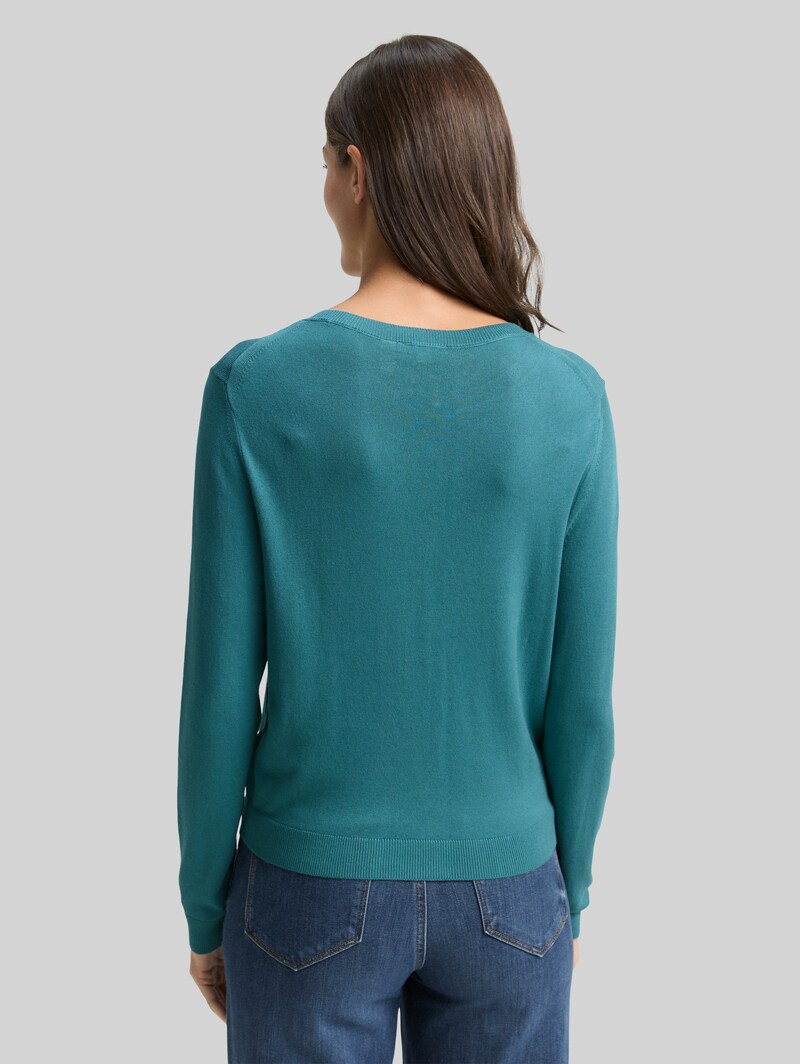 Tom Tailor Cardigan mit verdeckter Knopfleiste - Tropical Teal
