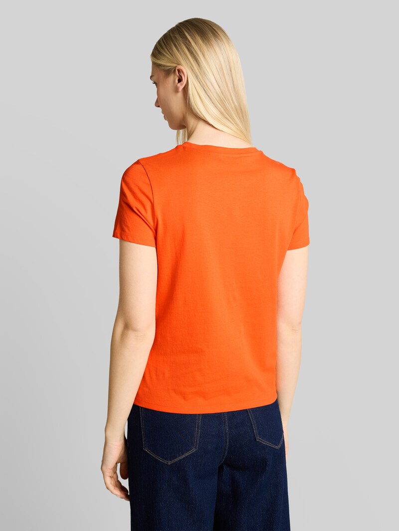 Tom Tailor T-Shirt mit Print - Fiery Orange