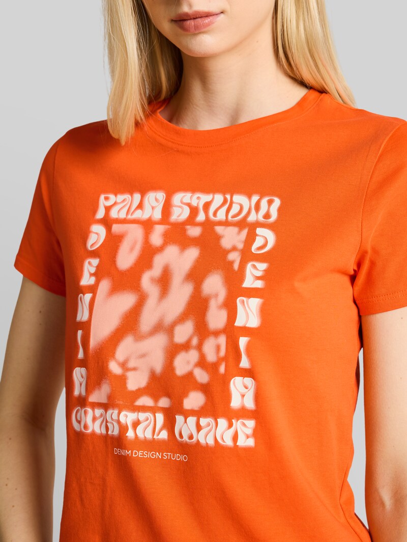 Tom Tailor T-Shirt mit Print - Fiery Orange