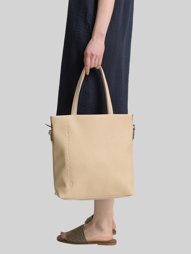 Tom Tailor TTROSA M Zip Shopper mit doppeltem Riemen - Beige / Beige