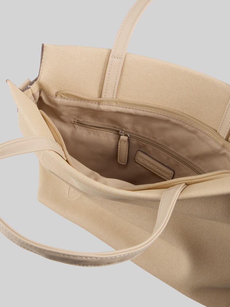 Tom Tailor TTROSA M Zip Shopper mit doppeltem Riemen - Beige / Beige
