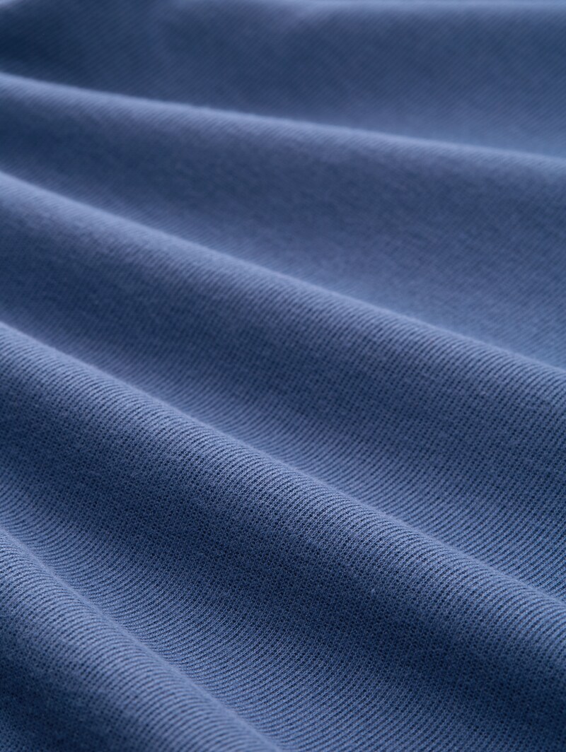 Tom Tailor Fitted Sweatshirt mit Raffungen - Dark Duck Blue