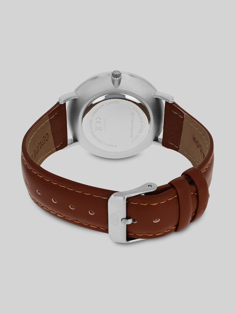 Tom Tailor Armbanduhr silber - Ziffernblatt braun mit 40mm - Silver