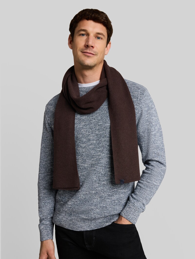 Tom Tailor Schal mit Kaschmir-Anteil - Dark Chocolate Brown Melange