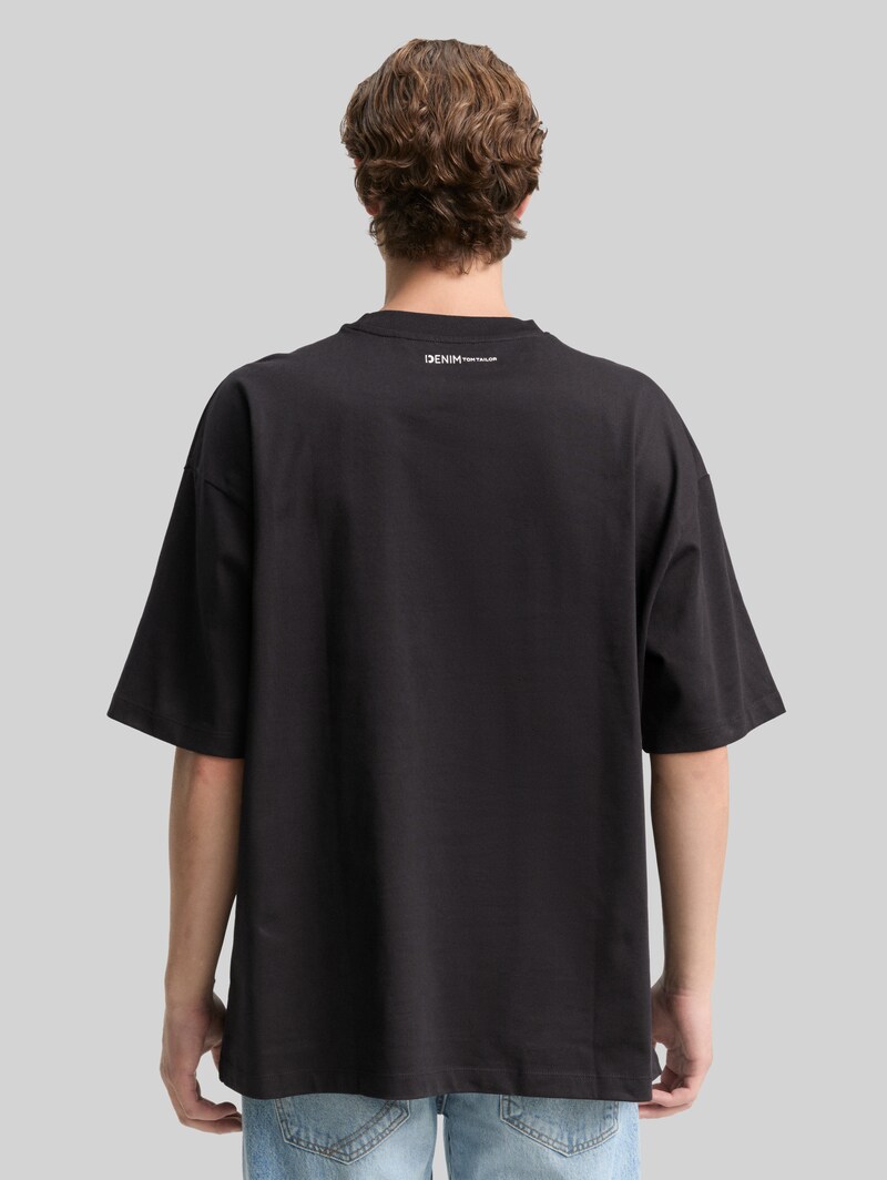 Tom Tailor Oversize T-Shirt aus Baumwolle - Black