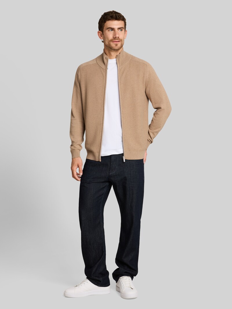 Tom Tailor Strickjacke aus Baumwolle - Hazel Brown Melange